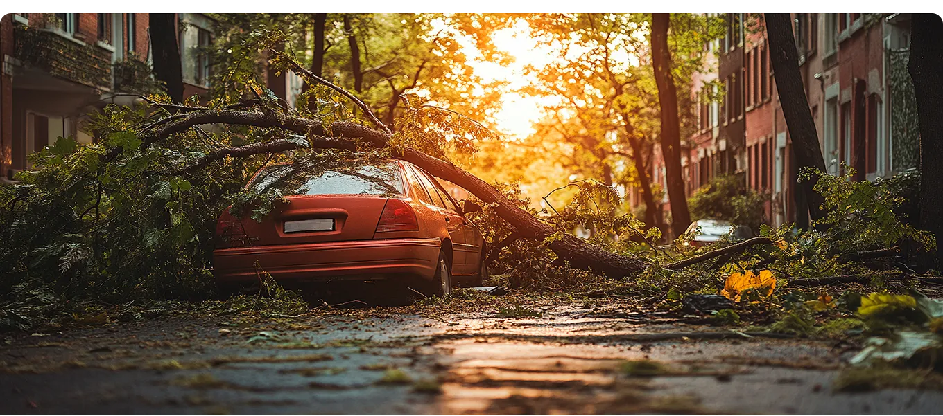 Что делать, если дерево упало на машину