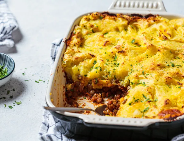 Запеканка из картошки и оставшегося шашлыка